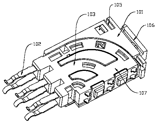 Female-end connector for high-speed differential signal connector