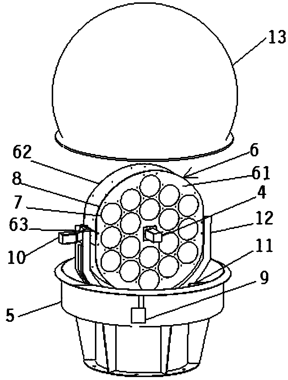 Sun tracking device and optical fiber sunshine lighting system with sun tracking device