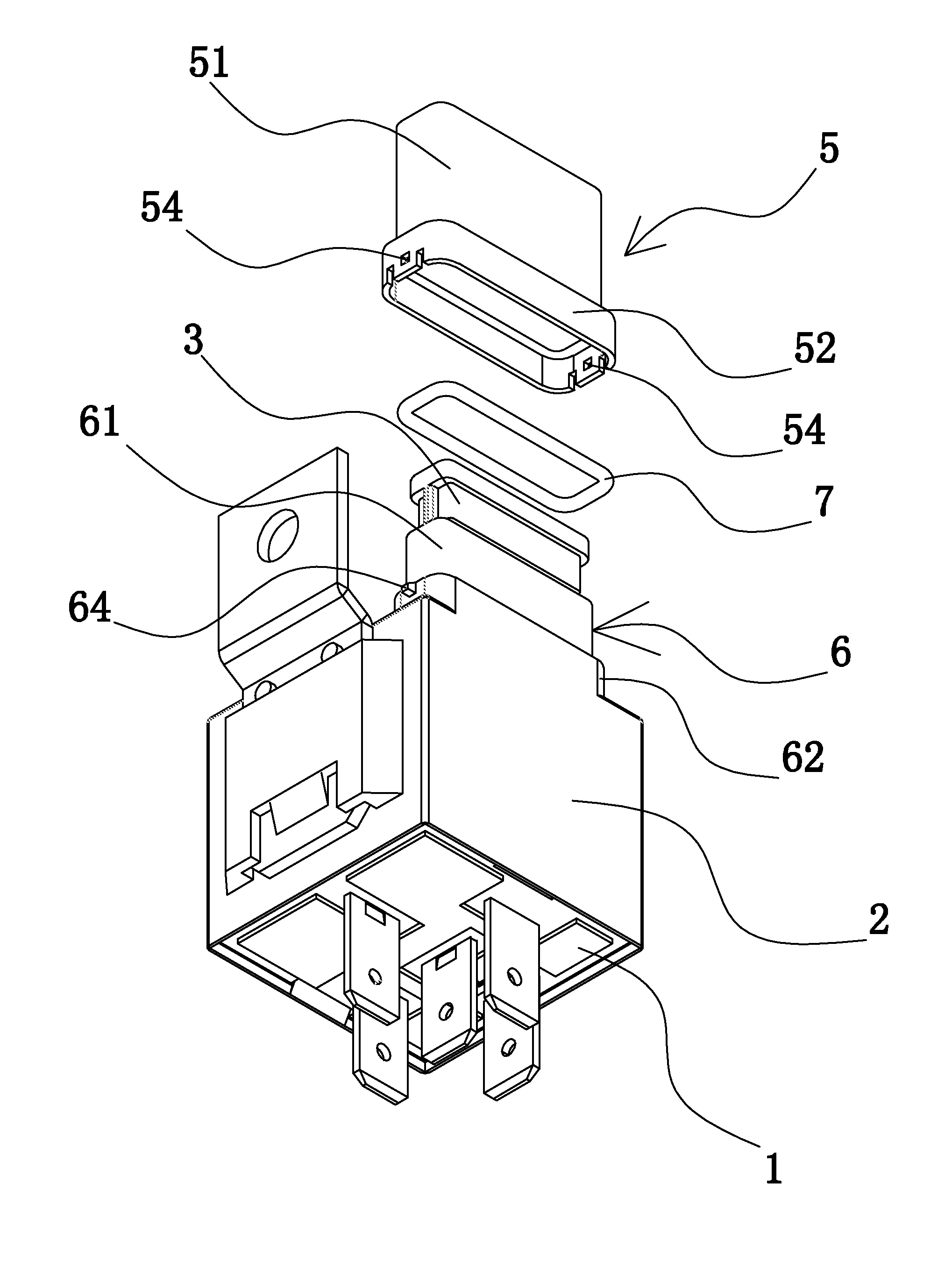 Sealing type automotive relay with a safety device