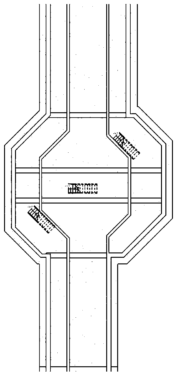 Crossroad underground walkway and comprehensive pipe rack co-construction structure and construction method thereof