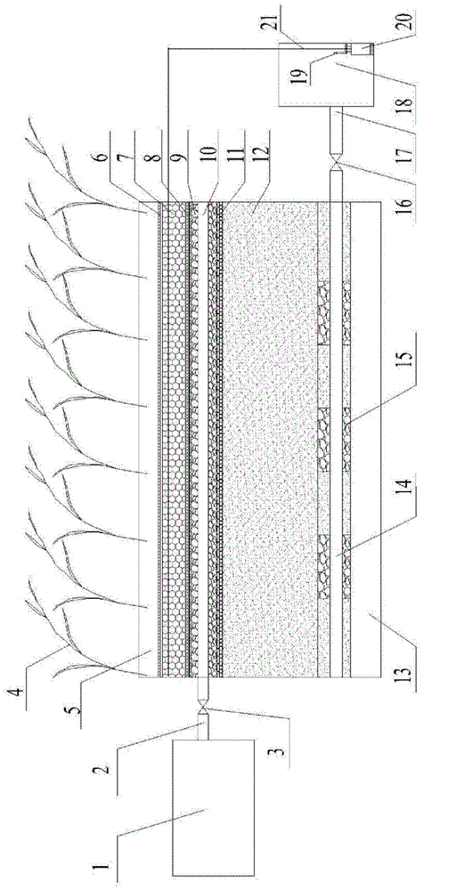 Treatment device for recycling micro-invasive excavation multi-medium subsurface leachate as water for cultivation