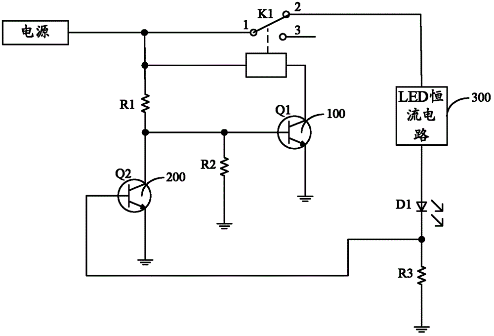 LED (light-emitted diode) lamp and open-circuit protective circuit thereof