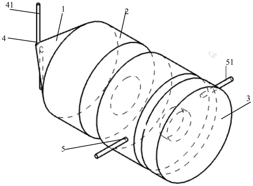 Solar particle reactor with V-shaped groove