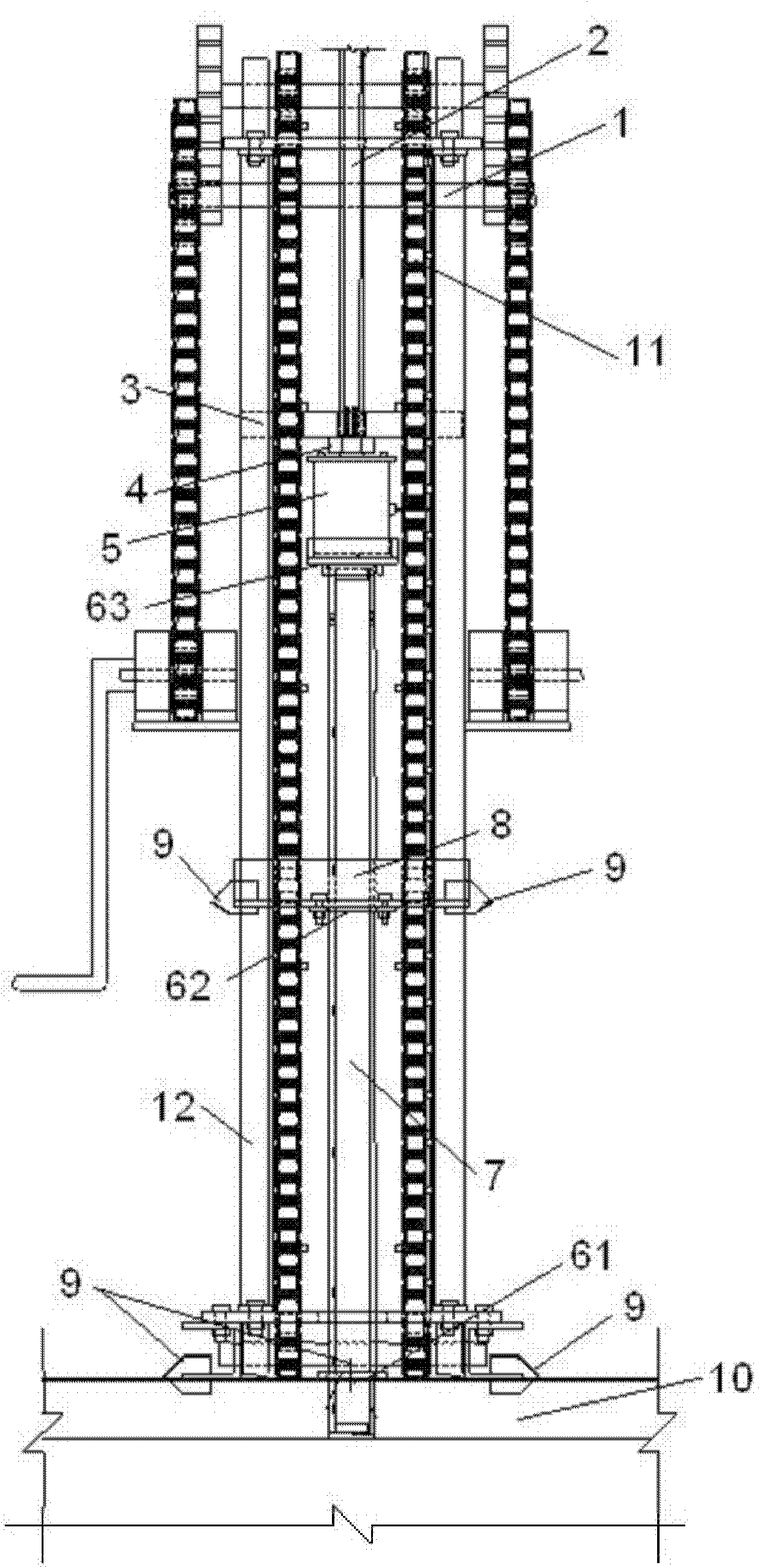 Model test device for simulating jacked pile driving process