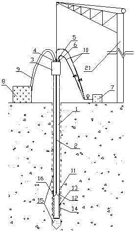Device and method for treating deep seismic subsidence loess by combination of loess breakage by air injection and loess squeezing by air bag