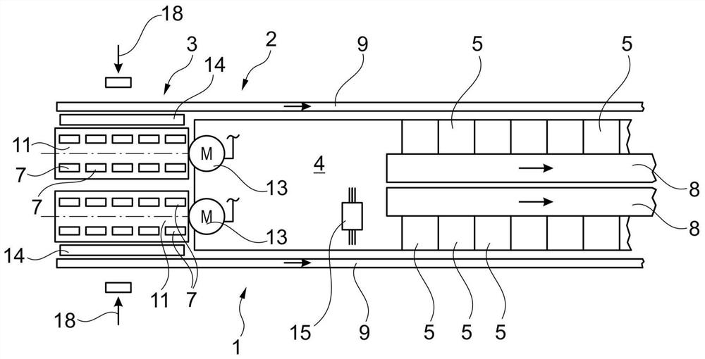 Tube storage and transport device for textile machine producing cross-wound packages