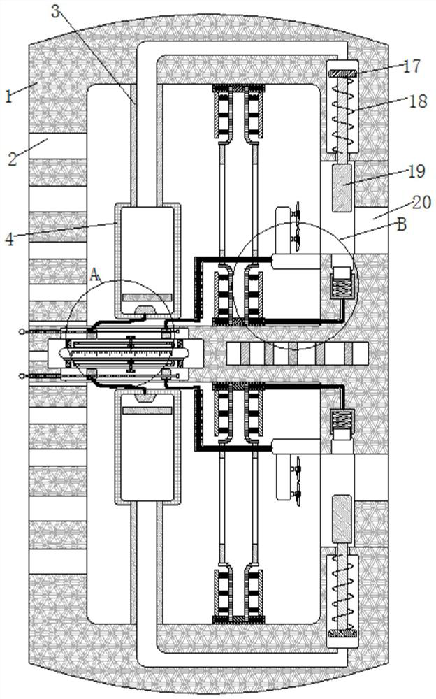 Thermal insulation hollow wallboard capable of automatically adjusting indoor temperature by using thermometer