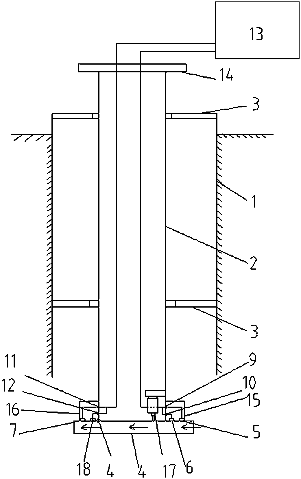 Method for measuring deep groundwater flow rate