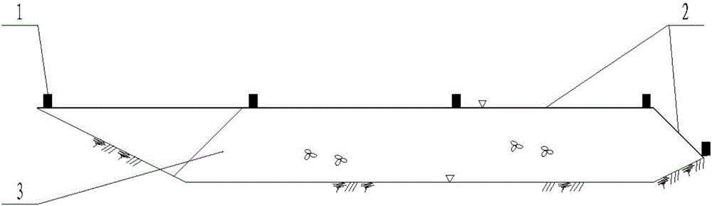 Construction method for covering foundation bed with geotechnical cloth to prevent back silting