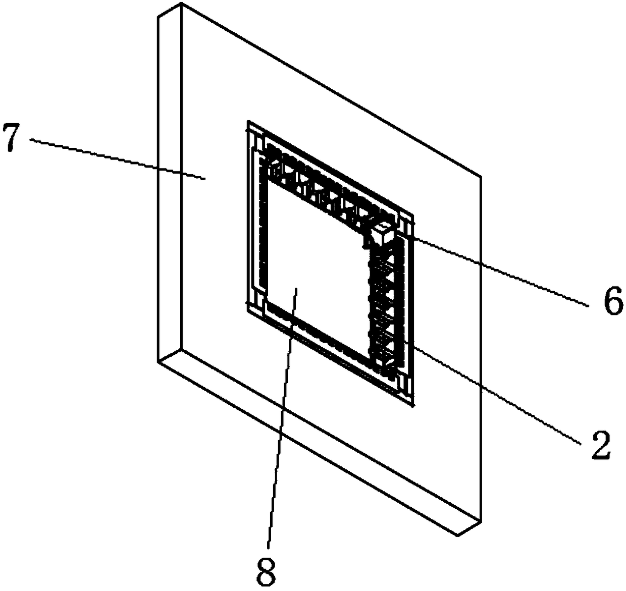 Reserved rebar opening integrated template for pouring spreader opening