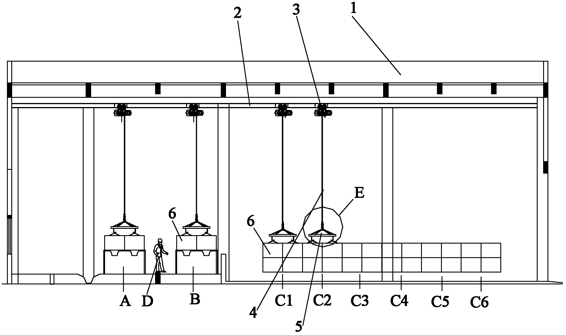 Automatic positioning discharge system