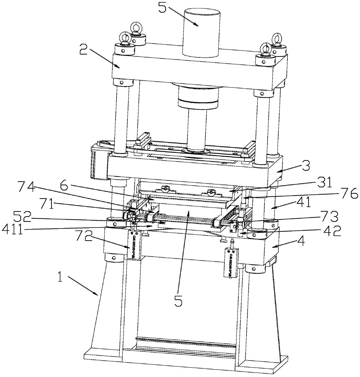 Novel embossing mechanism of forming box embossing machine