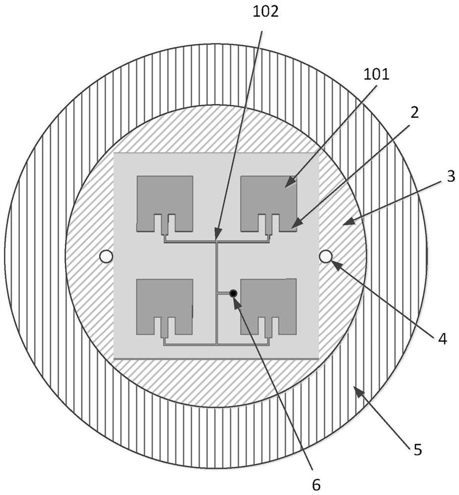 Microstrip array discone composite conformal antenna