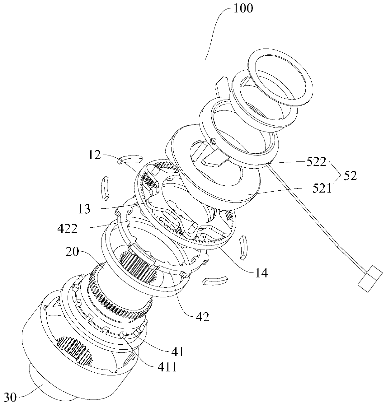 Driveshaft locking device and power drive system and vehicle