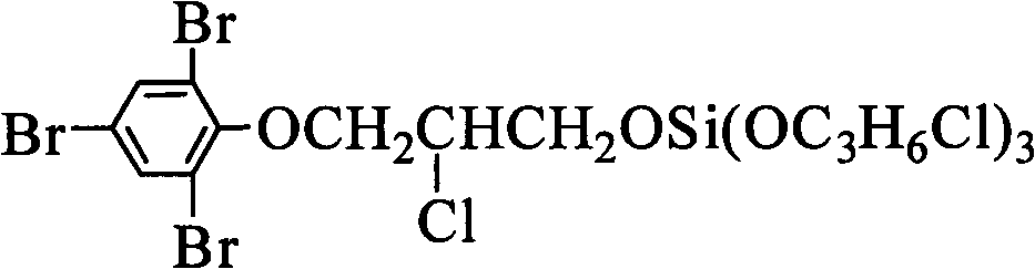 Flame retardant tri(chloropropyl)tribromophenoxychloropropoxyl silicate compound and preparation method thereof