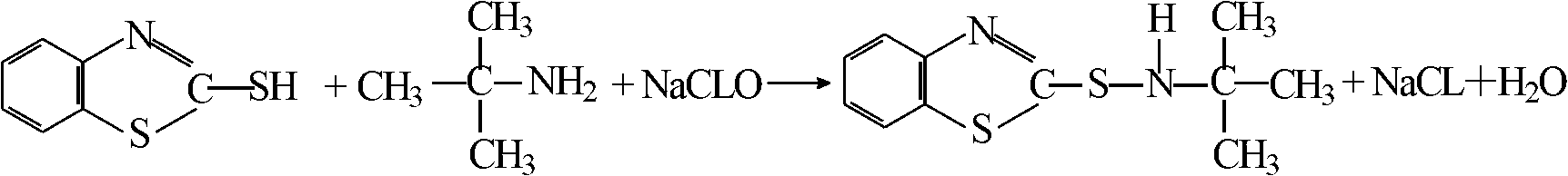 Synthesis method of rubber vulcanization accelerator TBBS (N-tert-butyl-2-benzothiazolesulfenamide)