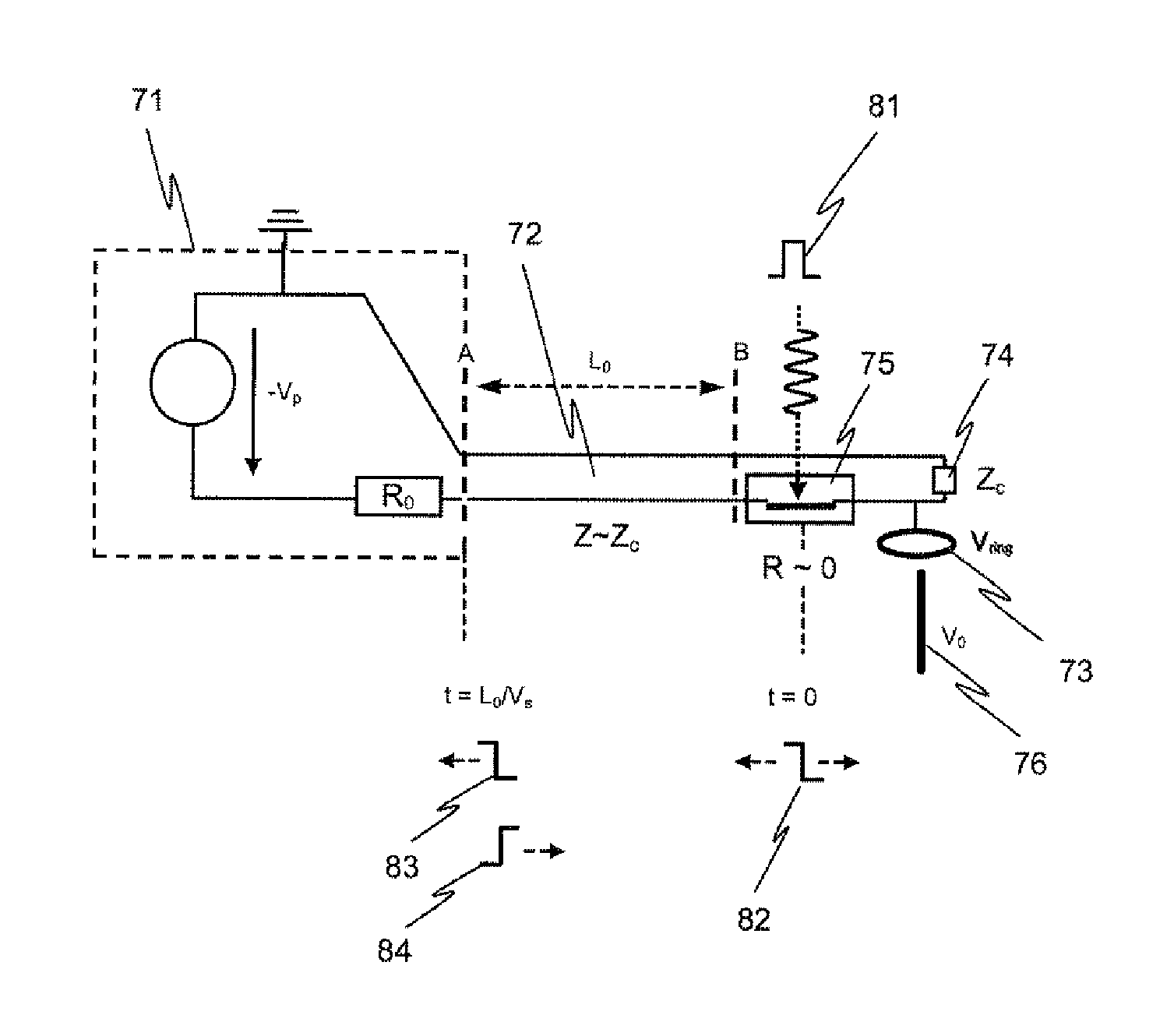 Tomographic atom probe comprising an electro-optical generator of high-voltage electrical pulses