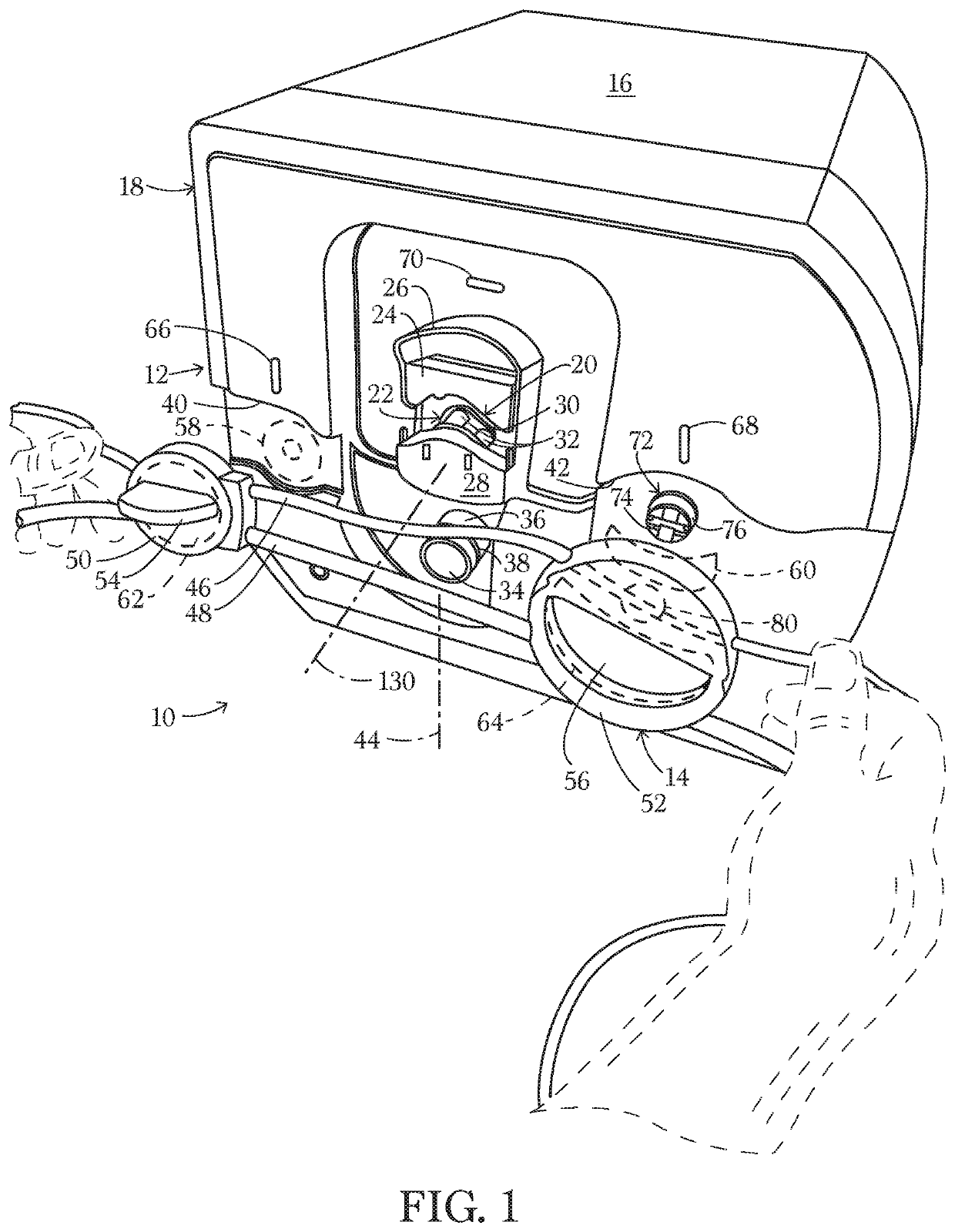 Fluid handling assembly and related tube set and method for use in surgical procedures