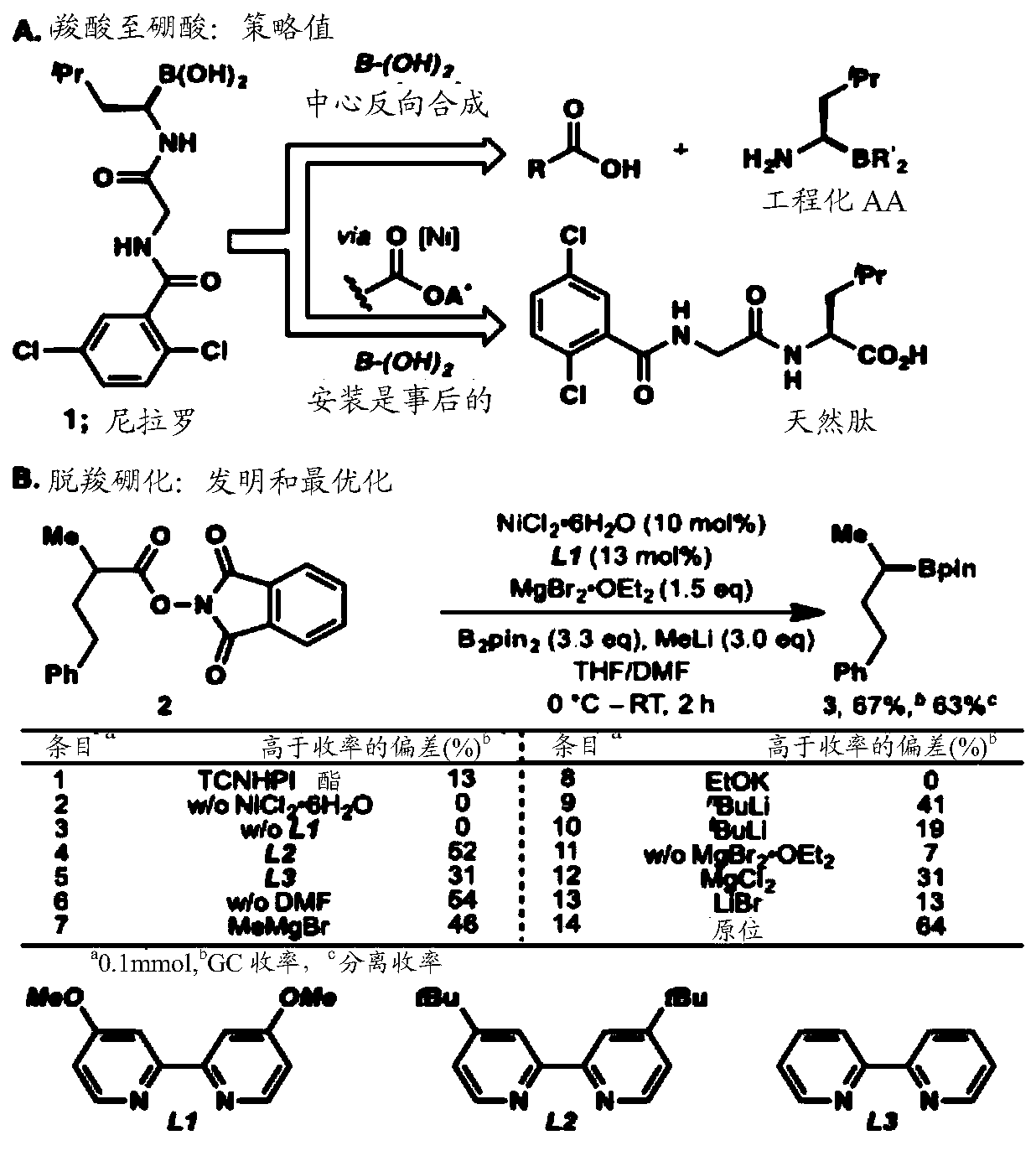 Cu-and Ni-catalyzed decarboxylative borylation reactions