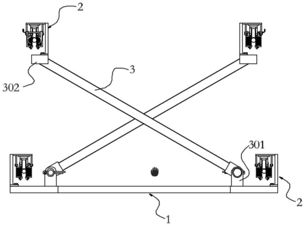 Electric power overhaul construction line walking auxiliary platform and using method thereof