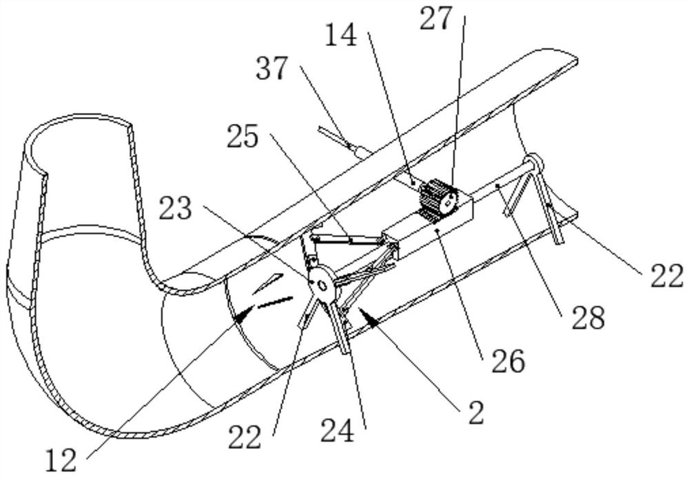 Mixed vortex strip eliminating device for draft tube