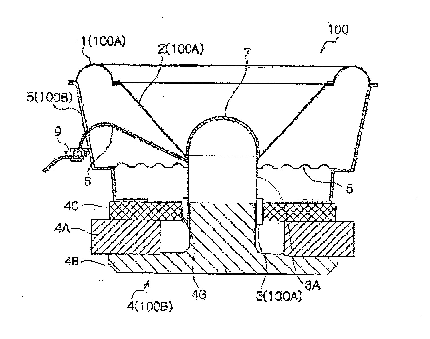 Speaker edge, method for manufacturing same and speaker