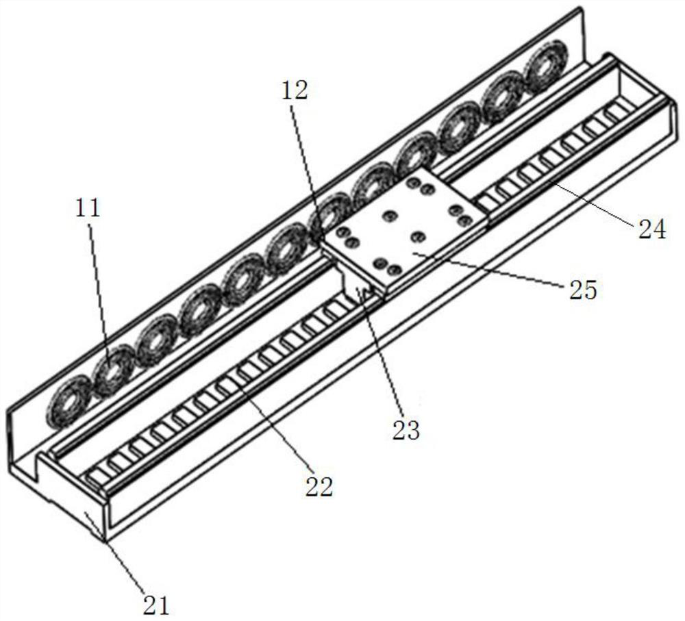 Linear motion mechanism based on resonance magnetic coupling technology