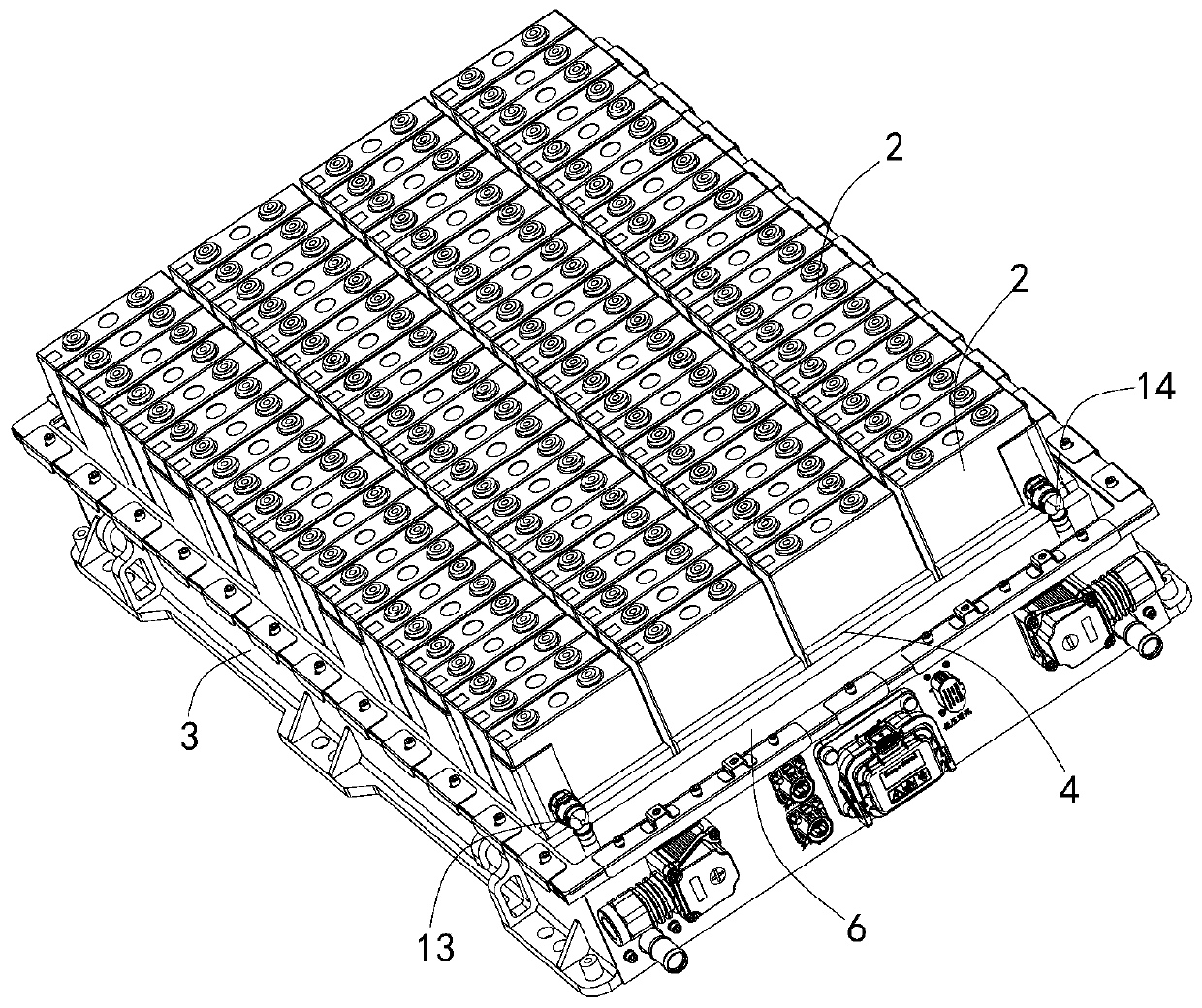 Winding type liquid cooling pipeline and cell-to-pack battery pack