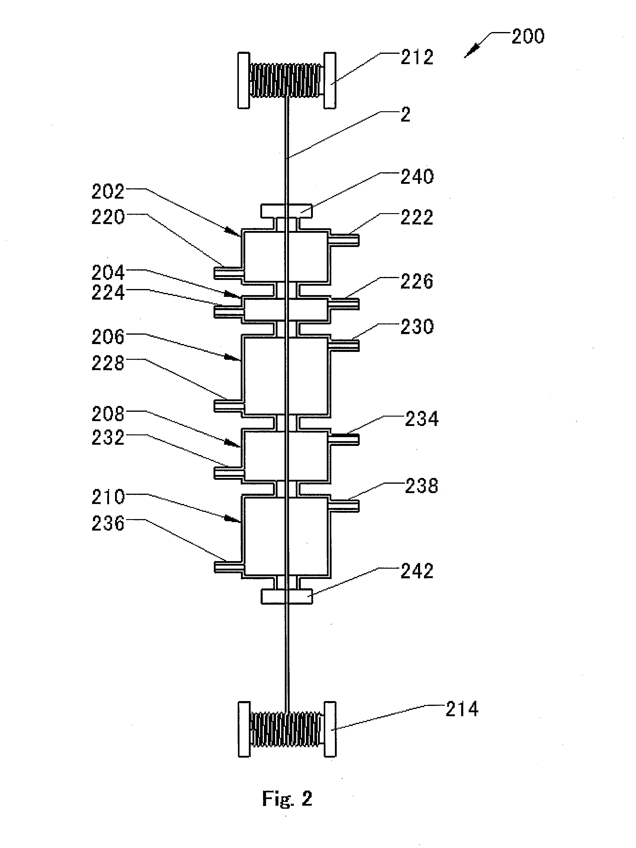 Li-ion battery and battery active components on metal wire