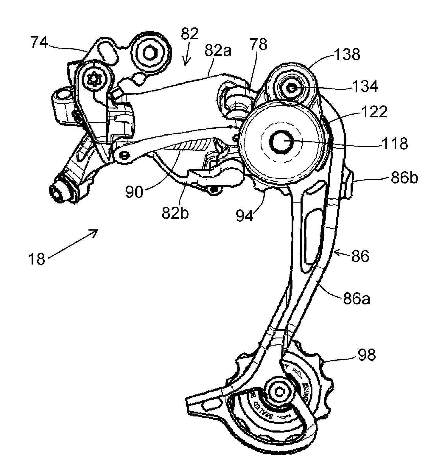 Motion resisting apparatus for a bicycle derailleur