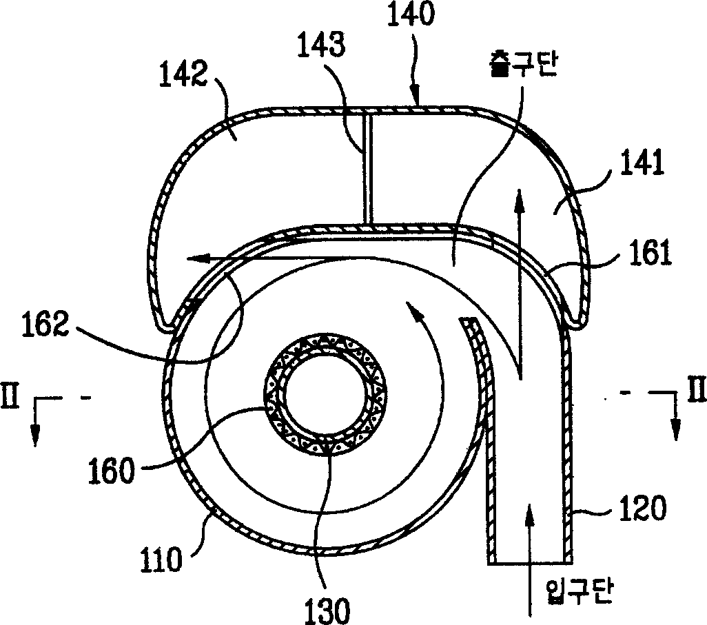 Centrifugal type dust collector