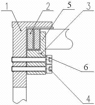 Wound motor rotor conductive ring protection mode and fixing device