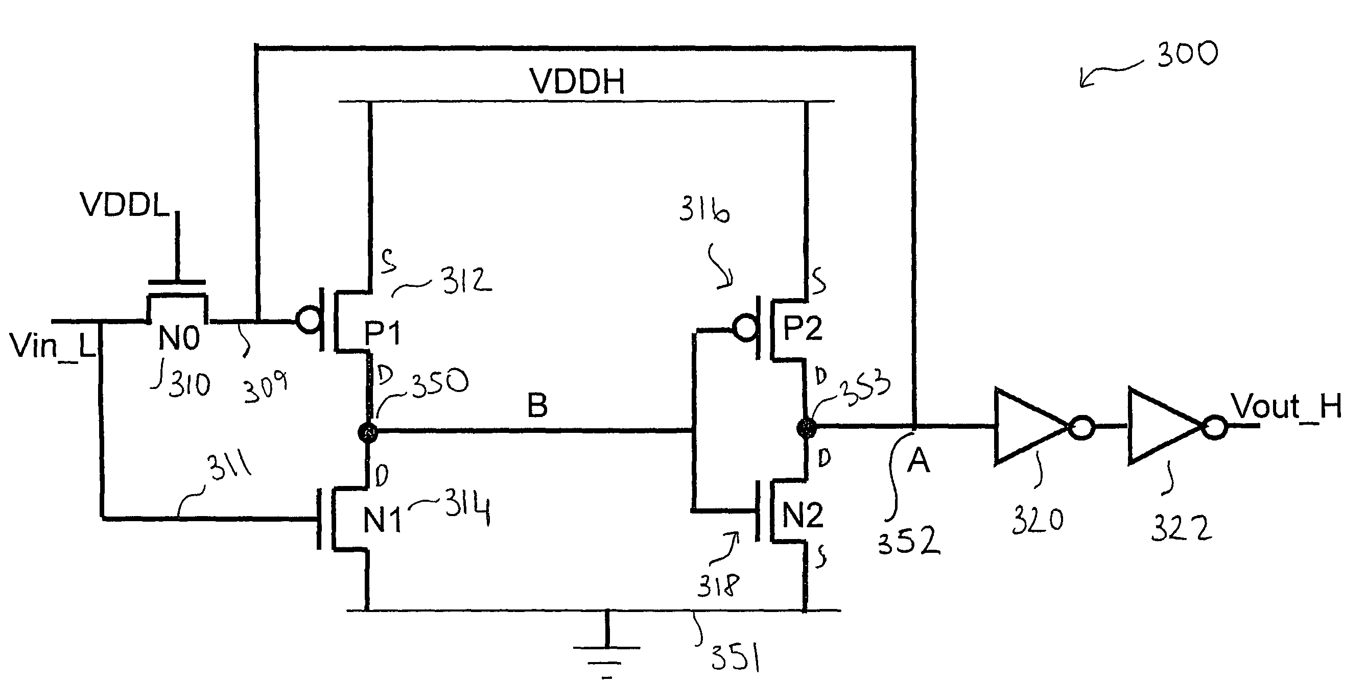 Voltage level shifter