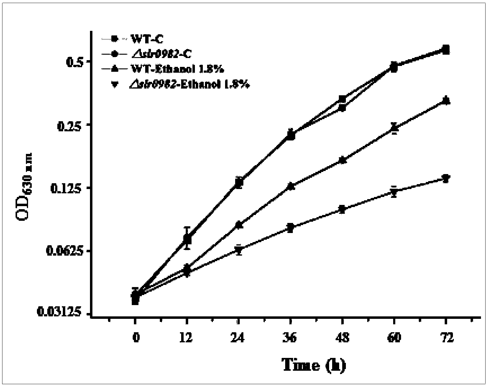 Ethanol-tolerant related gene slr0982 of synechocystis 6803 and applications of gene