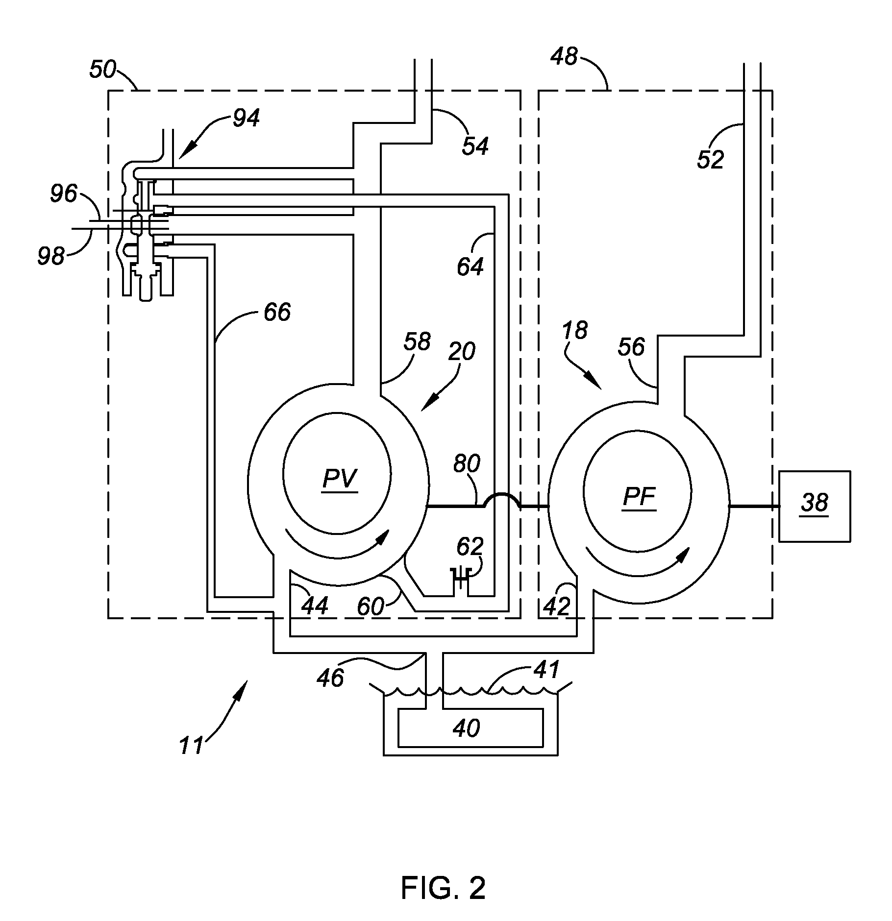 Split-pressure dual pump hydraulic fluid supply system for a multi-speed transmission and method