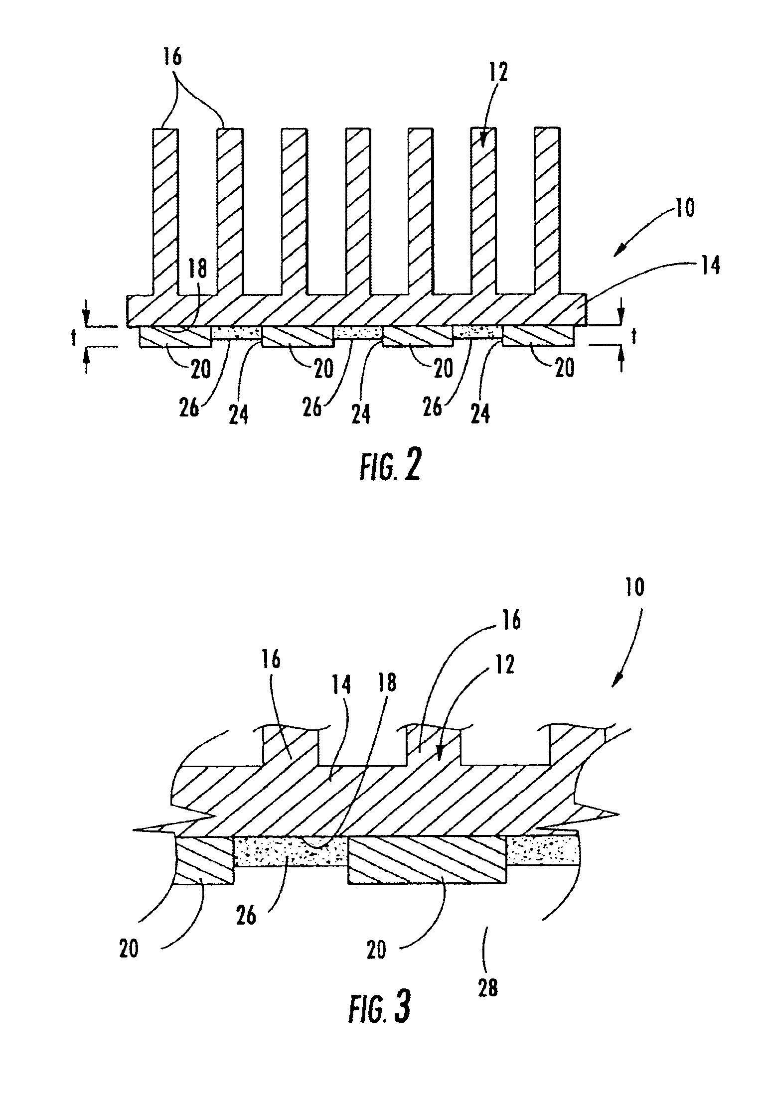 Structure and method of attaching a heat transfer part having a compressible interface