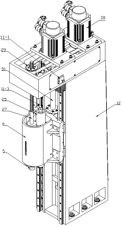 Honing feeding mechanism and vertical honing machine with same