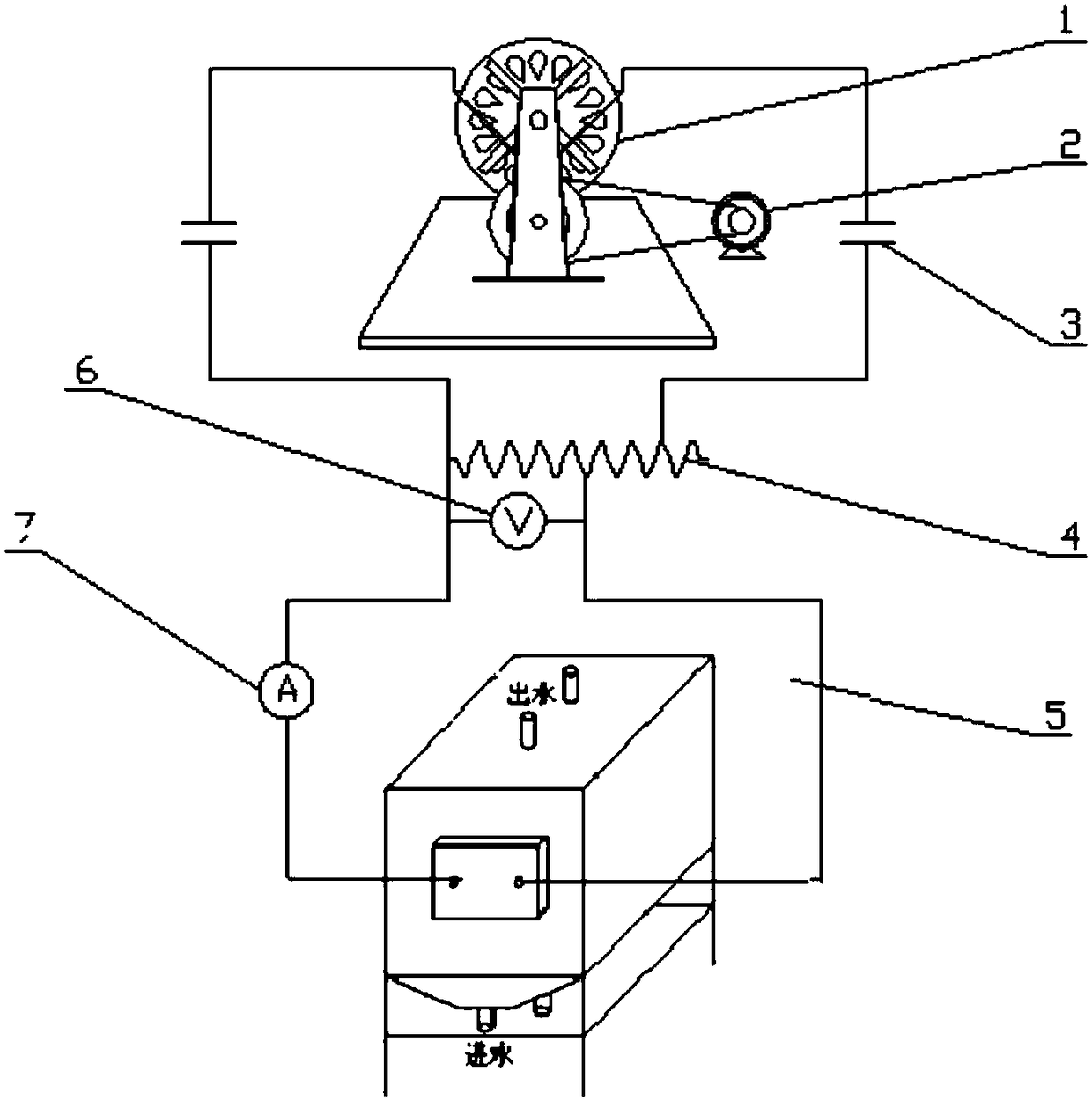 An electrocatalytic oxidation device and process method operating under ultra-high voltage conditions