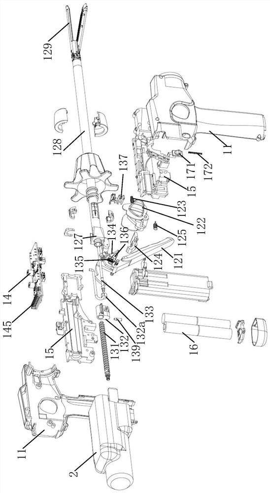 Electric anastomat with detachable power module and power module shell