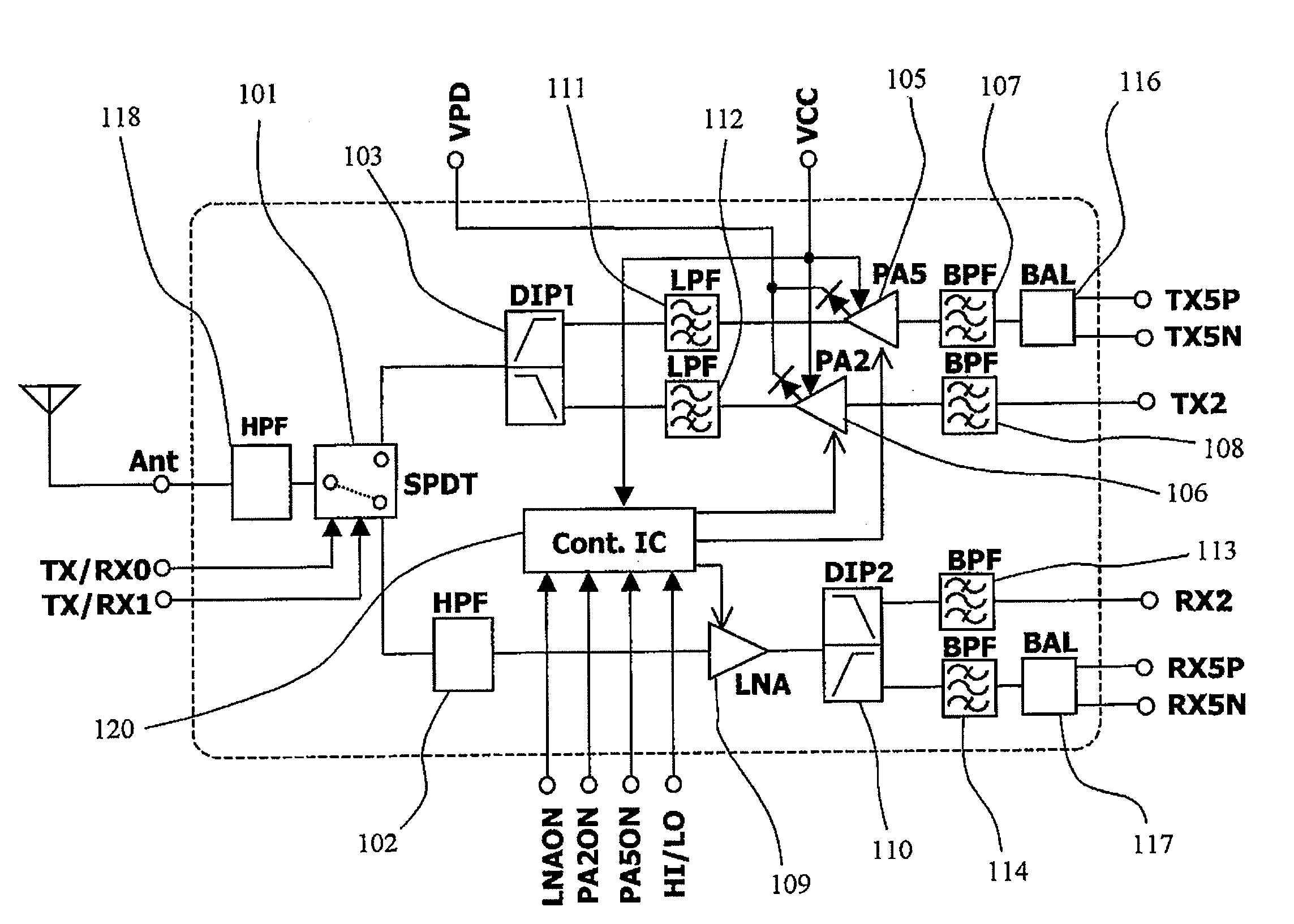 High-frequency circuit, high-frequency device and communications apparatus