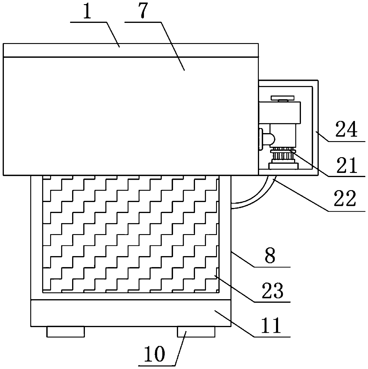 Roller internal water cooling device for rolling mill accessory machining