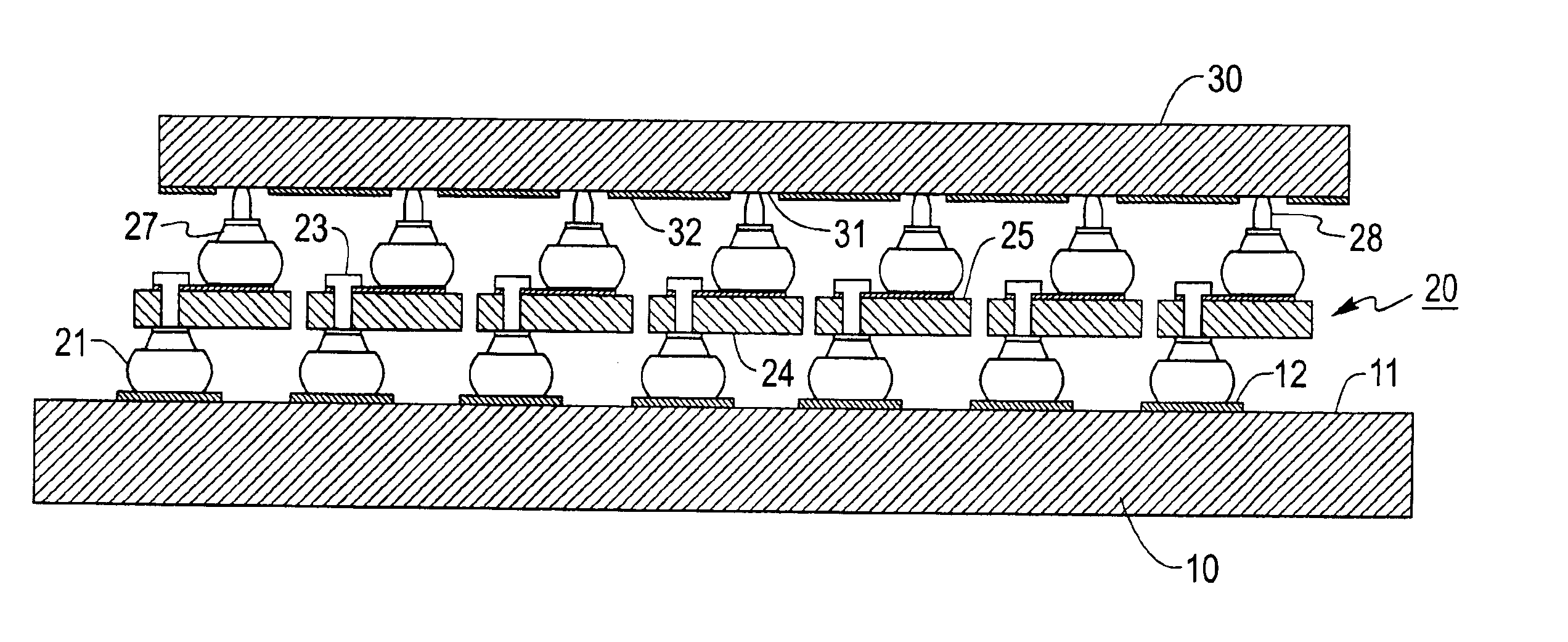 Method for fabricating a structure for making contact with an IC device
