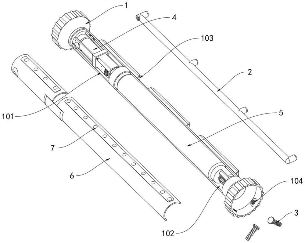 Reusable furling type dust falling pipe network device for open-pit mine exploitation