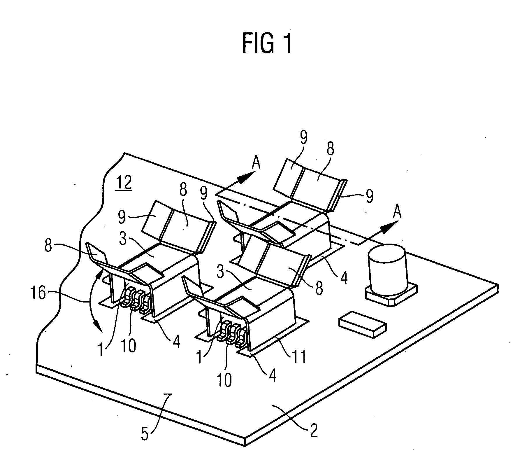 Arrangement for cooling SMD power components on a printed circuit board