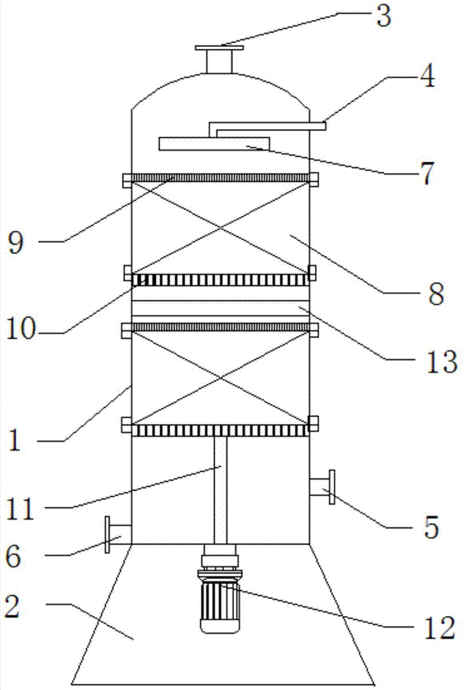 Filler reaction tower