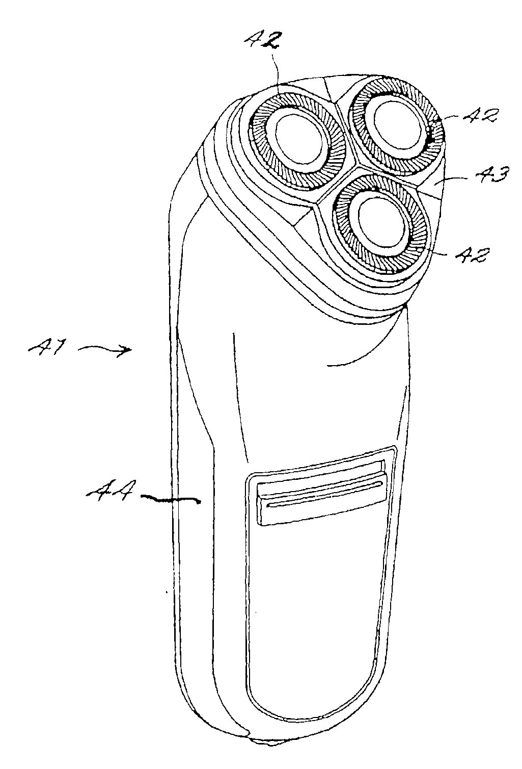 Cutter blade assembly and dry shaver for variable height of cut