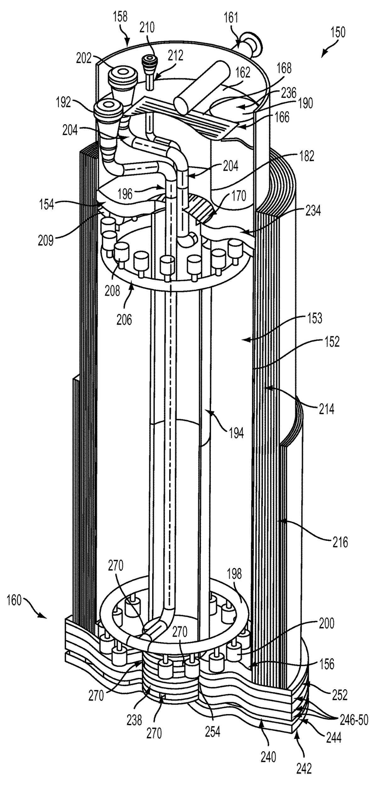 Apparatus for removal of radionuclides in liquids