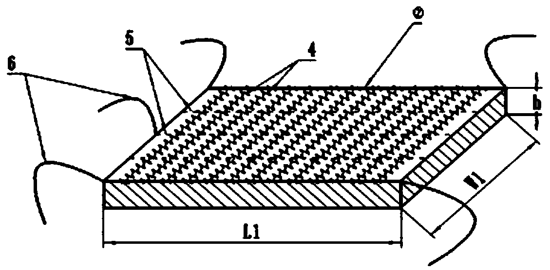 Cattle mattress for absorbing cattle pen dung, and application thereof