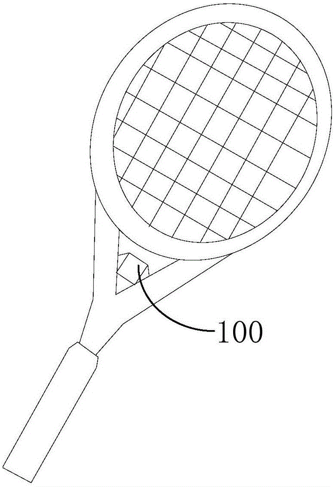Ball hitting posture training device and method based on racket movement track