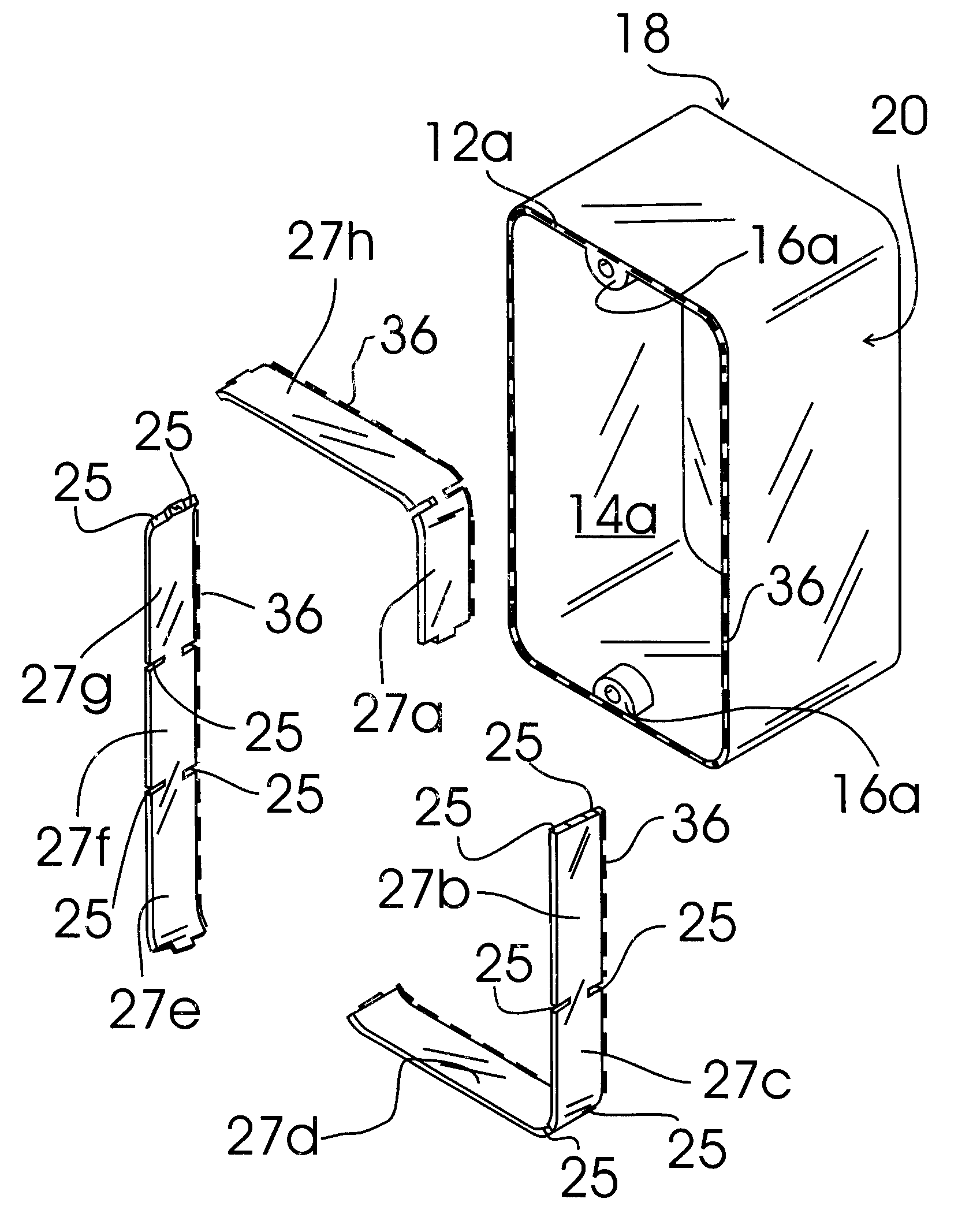 Electrical connection box having a break away shielding structure